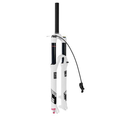 LvTu 26 27.5 29 Inch Mountain Bike Suspension Fork, Magnesium Alloy 9mm QR Bike Front Fork with Rebound Adjustment 140mm Travel (Color : Straight Remote Lock, Size : 29 inch)