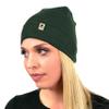 Bush Edge 100% Merino Wool Cuff Beanie Hat (Forest Green) view 2