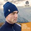 Bush Edge 100% Merino Wool Cuff Beanie Hat (Forest Green) view 4