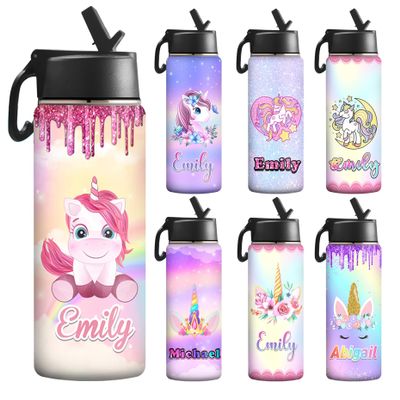 Enjoyyjl Personalized Water Bottle for Daughter Granddaughter Sisters Bestie Teens, Customized Double Wall Vacuum Insulated Waterbottle with Name Monogrammed Initial, Gift for Brithday Holiday