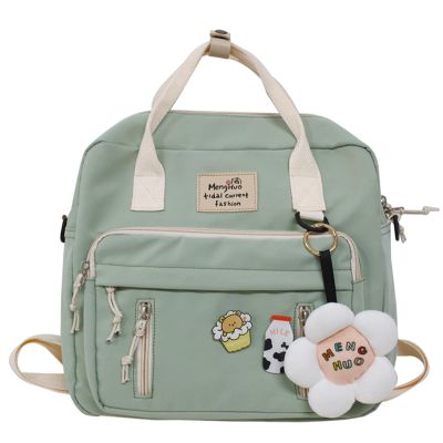 Extolove Cute Messenger Bag Y2K Kawaii Crossbody Bag Japanese Backpack Aesthetic Ita Bags with Kawaii Accessories (Green)