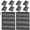 Cabilock Medium Mesh Pool Bag Drawstring Sports Tote Bag Polyester 10 Pack Black view 1