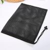 Cabilock Medium Mesh Pool Bag Drawstring Sports Tote Bag Polyester 10 Pack Black view 4
