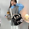 Extolove Cute Messenger Bag Y2K Kawaii Crossbody Bag Japanese Backpack Aesthetic Ita Bags with Kawaii Accessories (Black) view 3