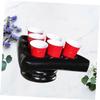 YARNOW 2pcs PVC Inflatable Beer Game Hat Tray Fun Aerated Triangular Beverage Holder for Boys and Girls Party Supplies for Birthday Wedding Carnival and Christmas Celebrations view 2