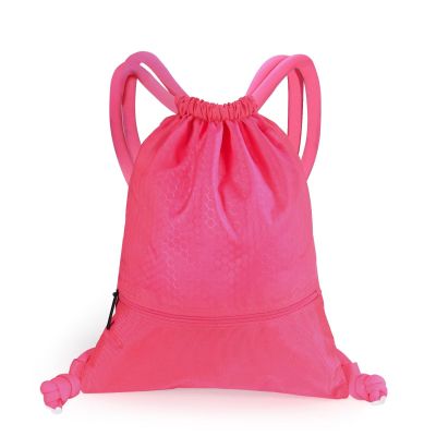 GAENMESH Drawstring Backpack Bag for Sports Lightweight Foldable Gym Bag with Sturdy Draw Cord Shoulder Strap Hiking Travel Camping