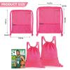 GAENMESH Drawstring Backpack Bag for Sports Lightweight Foldable Gym Bag with Sturdy Draw Cord Shoulder Strap Hiking Travel Camping view 2