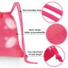 GAENMESH Drawstring Backpack Bag for Sports Lightweight Foldable Gym Bag with Sturdy Draw Cord Shoulder Strap Hiking Travel Camping view 3