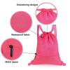 GAENMESH Drawstring Backpack Bag for Sports Lightweight Foldable Gym Bag with Sturdy Draw Cord Shoulder Strap Hiking Travel Camping view 4