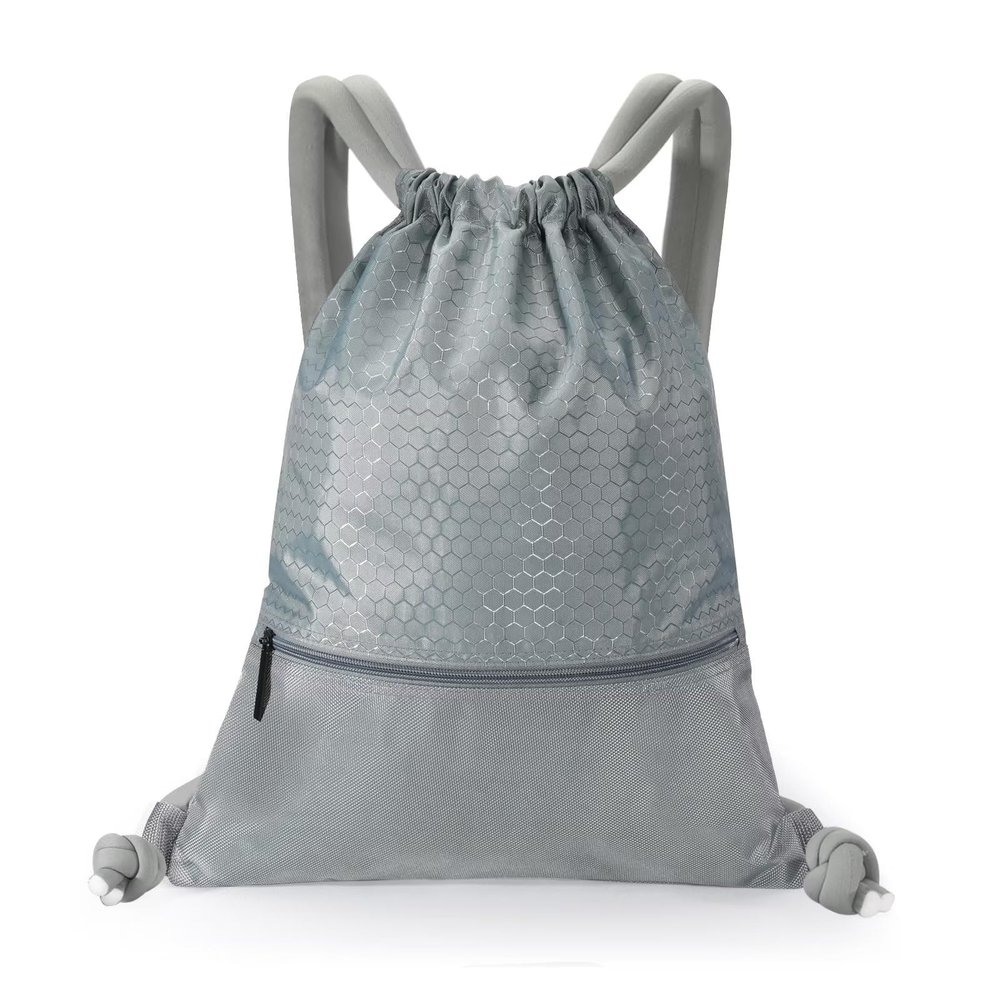 GAENMESH Drawstring Backpack Bag for Sports Lightweight Foldable Gym Bag with Sturdy Draw Cord Shoulder Strap Hiking Travel Camping