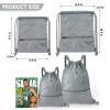 GAENMESH Drawstring Backpack Bag for Sports Lightweight Foldable Gym Bag with Sturdy Draw Cord Shoulder Strap Hiking Travel Camping view 2