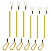 SEIWEI 6Pcs Fishing Lanyards Retractable Steel Wires Coiled Lanyard Buckle Anti Lost Rope for Fishing Pole Pliers Boating 1.2m & 1.5m Yellow view 1
