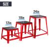 OUKIDR Plyometric Platform Box, 12/18/20/24 Inch Fitness Exercise Jump Box Step For Fitting, Plyometric Box Jumping Exercise Training (Red 3 sets) view 3