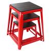 OUKIDR Plyometric Platform Box, 12/18/20/24 Inch Fitness Exercise Jump Box Step For Fitting, Plyometric Box Jumping Exercise Training (Red 3 sets) view 4