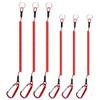 SEIWEI 6Pcs Fishing Lanyards Retractable Steel Wires Coiled Lanyard Buckle Anti Lost Rope for Fishing Pole Pliers Boating 1.2m & 1.5m Red view 1