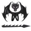 Himine Dragon Wings Props Cosplay Wing With Tail (Black+Mask) view 1