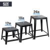 OUKIDR Plyometric Platform Box, 12/18/20/24 Inch Fitness Exercise Jump Box Step For Fitting, Plyometric Box Jumping Exercise Training (Black 3 sets) view 3