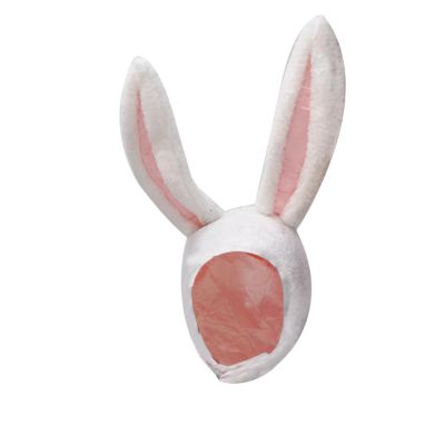 SUNTRADE Women Plush Fun Bunny Ears Hood, Rabbit Costume Hats for Photograph Christmas Easter Party (White)