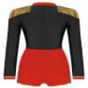 Aislor Women's Circus Ringmaster Cosplay Costume Long Sleeve Tassel Tuxedo Jacket Leotard Jumpsuit Bodysuit F0047#Black Medium view 4