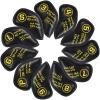 Golf Iron Covers Set 11pcs Black PU Leather, Durable Golf Iron Head Covers for Ping Titleist Callaway Taylormade Cobra Clevleand(3-9 P G S L) view 1