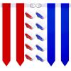 Sintege 14 Pcs Player Flag Football Belt Set, Adjustable Football Flag and Belts Gifts for Youth Adults Sports Training (Red,Blue) view 1
