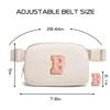 Gitus Belt Bag Fanny Pack Crossbody Bags with Initial Letter Patch Cute Stuff Birthday Gifts for Teenager Girls Trendy Preppy Stuff for Teen Girls(Beige-B) view 3
