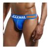 Mens Jockstrap Underwear Wide Belt Athletic Supporter Mens Thongs Sport Underwear Jock Strap (Large, 201blue) view 4