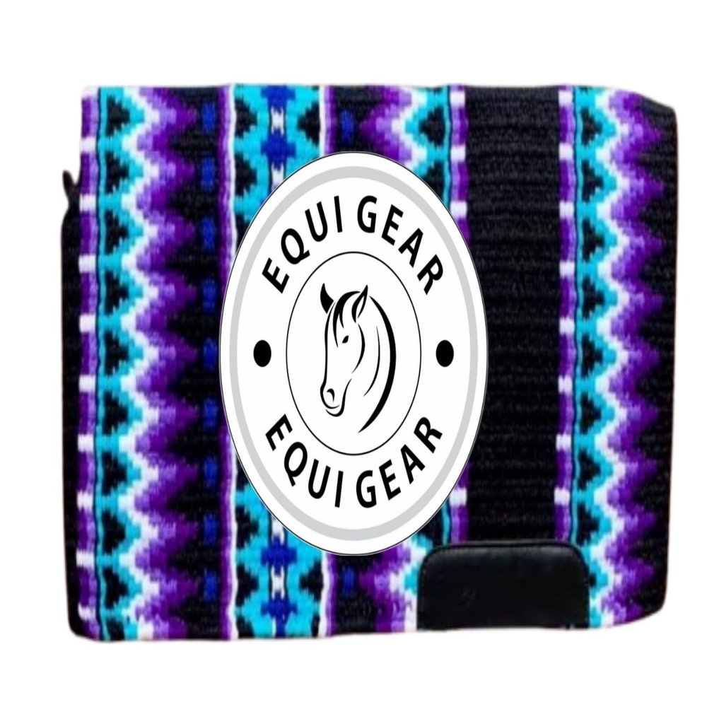 EQUIGEAR Horse Western Show Saddle pad/New Zealand Wool Western Saddle Blanket Top Wool Pad Sensor Flex (Customization Available) J605 (36x42)