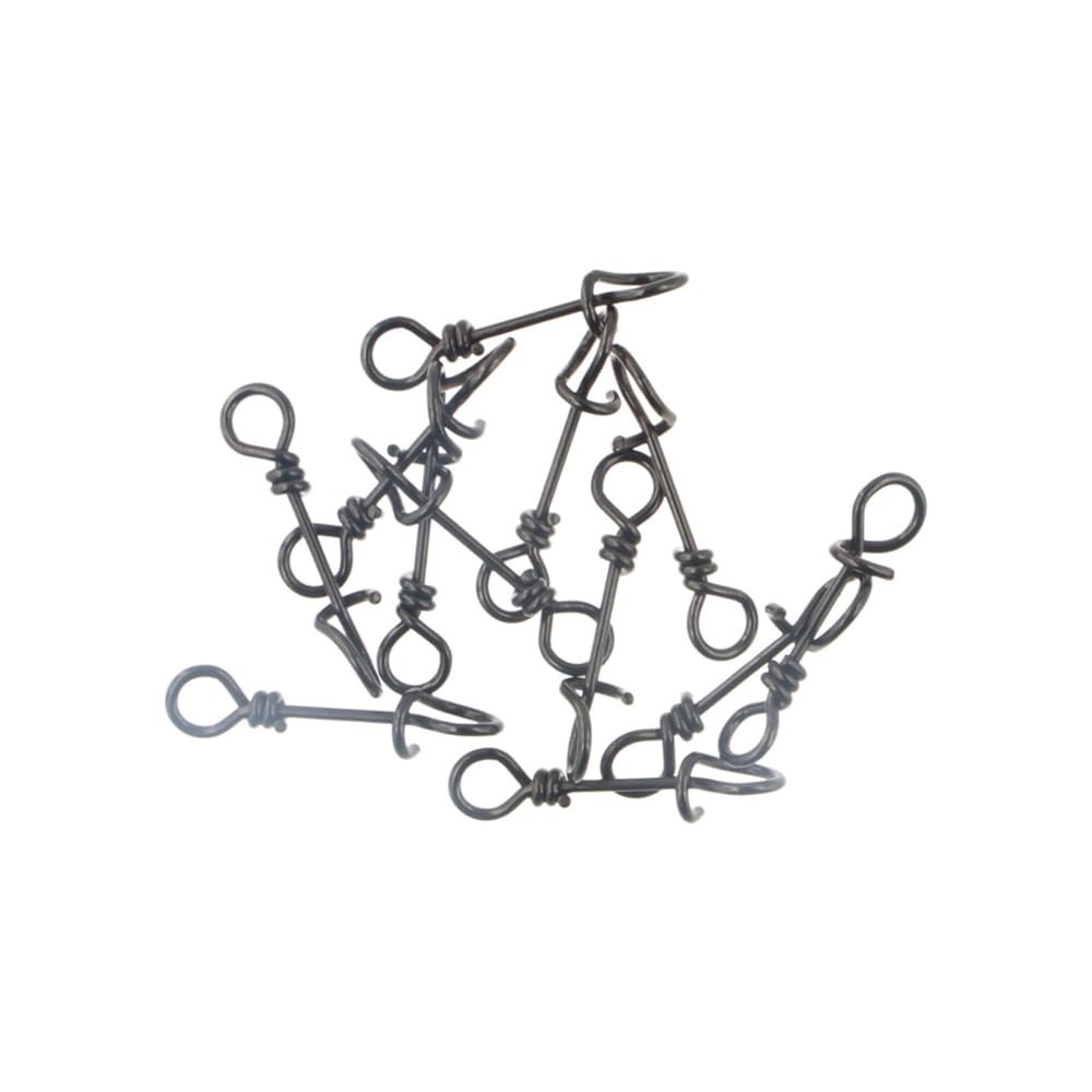 Leadigol 50Pcs Stainless Steel Fishing Clips Fishing Snaps, Stainless Steel Clips Swivel Rolling Snap Quick Connection Accessory