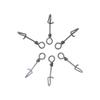 Leadigol 50Pcs Stainless Steel Fishing Clips Fishing Snaps, Stainless Steel Clips Swivel Rolling Snap Quick Connection Accessory view 4