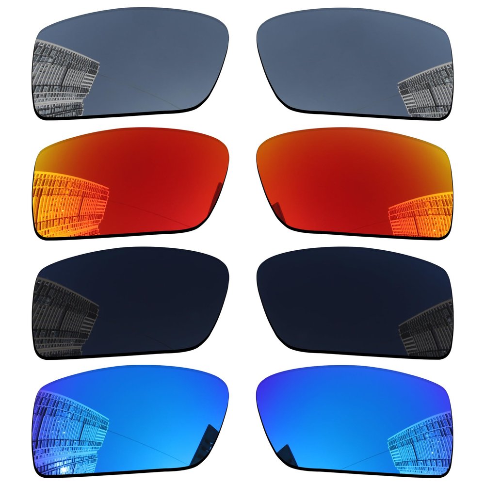 Acefrog 4 Pairs Polarized Replacement Lenses for Oakley Gascan OO9014 Sunglasses, Perfectly Fit, Shatterproof, Anti-scratch, Value Pack