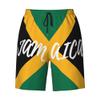JUHIOPOI Mens Jamaica Swim Trunks Jamaican Flag Trunk Beach Shorts Cool Quick Dry Board Shorts Summer Party Shorts with Pockets Mesh Lining, Letter-S view 1