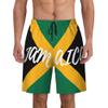 JUHIOPOI Mens Jamaica Swim Trunks Jamaican Flag Trunk Beach Shorts Cool Quick Dry Board Shorts Summer Party Shorts with Pockets Mesh Lining, Letter-S view 2