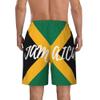 JUHIOPOI Mens Jamaica Swim Trunks Jamaican Flag Trunk Beach Shorts Cool Quick Dry Board Shorts Summer Party Shorts with Pockets Mesh Lining, Letter-S view 3