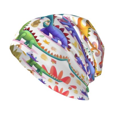Beanie Hats,Funny Knit Hat Stretch Scarf Head Wrap,Classic Winter Warm Beanie Cap for Adults Men Women,Many Colorful Cartoon Dinosaurs