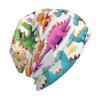 Beanie Hats,Funny Knit Hat Stretch Scarf Head Wrap,Classic Winter Warm Beanie Cap for Adults Men Women,Many Colorful Cartoon Dinosaurs view 3