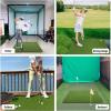 FQMYLTYN Golf Mat Artificial Turf Golf Practice Mat, 10mm Thickening Golf Hitting Mat with 10 Golf Balls, for Backyard Driving Chipping Indoor/Outdoor Training, 4 Sizes (Size : 150x100cm) view 2