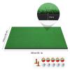 FQMYLTYN Golf Mat Artificial Turf Golf Practice Mat, 10mm Thickening Golf Hitting Mat with 10 Golf Balls, for Backyard Driving Chipping Indoor/Outdoor Training, 4 Sizes (Size : 150x100cm) view 3