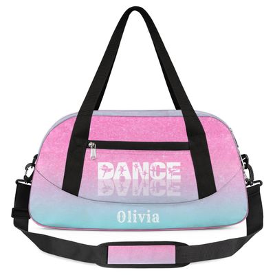 Custom Kids Duffel Overnight Bag Personalized Dance Bag Travel Duffel Bag for Girls Boys Customized Kids Gifts- Cute Pink Blue Dance