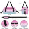 Custom Kids Duffel Overnight Bag Personalized Dance Bag Travel Duffel Bag for Girls Boys Customized Kids Gifts- Cute Pink Blue Dance view 3