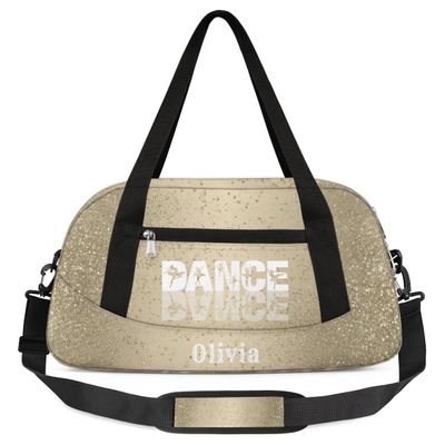 Custom Kids Duffel Overnight Bag Personalized Dance Bag Travel Duffel Bag for Girls Boys Customized Kids Gifts- Lovely Golden Dance
