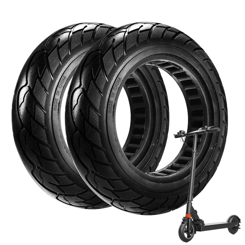 2-pack 10x2.125 Solid Tire,10 inch Shock Non-Pneumatic Scooter wheels,10x2.125 Explosion-Proof Tubeless Tyre Front/Rear Tire Replacement Wheel For Electric Scooter Accessories