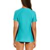 HODOSPORTS Women's UPF 50+ Rash Guard Sun Protection Swim Shirt Quick Dry Swimsuit Lightweight Short Sleeve Aqua XXL view 3