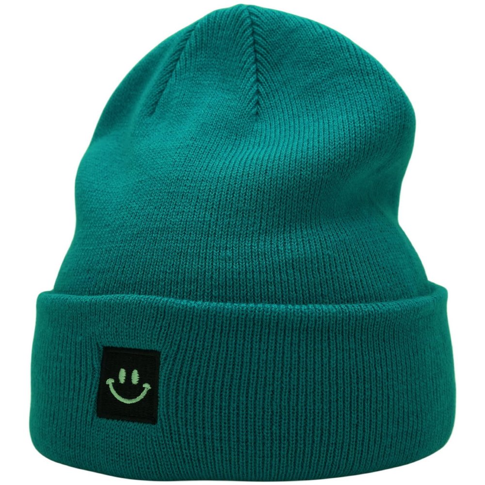 55cube Knit Cuffed Beanie for Women & Men - Stay Warm and Stylish Peacock Green Beanie