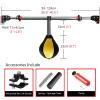 PCWLH Adjustable Length Doorway Punching Speed Bag for Adults & Kids - Portable Boxing Reflex Ball for Home Gym - Red Black, 8.7 Size view 2