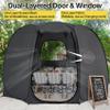 Leedor 10'x10' Hexagon Pop Up Sun Shade Canopy Tent - Ventilated Mesh Walls, Perfect for Camping, Beach, Events, and Outdoor Party Decorations, All-Season Shelter (Not Waterproof) view 2
