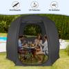 Leedor 10'x10' Hexagon Pop Up Sun Shade Canopy Tent - Ventilated Mesh Walls, Perfect for Camping, Beach, Events, and Outdoor Party Decorations, All-Season Shelter (Not Waterproof) view 4