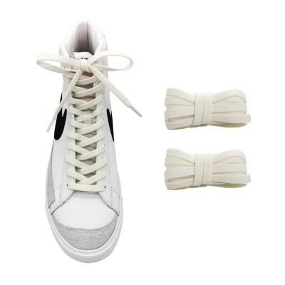 UamGlsob 5/16" Flat Elastic Shoe Lace, 36"-72" Length Stretch Shoelaces Strings Replacement Laces for High Top Sneakers (Beige-01, 45''/115cm)