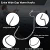 FishTrip 50pcs EWG Hooks for Bass Fishing Hooks, Extra Wide Gap Offset Worm Hook Texas Rig Fish Hooks for Bass Trout Freshwater Saltwater #4 view 2