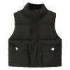 Toddler Kids Baby Winter Warm Jacket Outerwear Solid Color Vest Coat Outwear For Girls Boys Snowsuit (Black, 5-6 Years) view 1